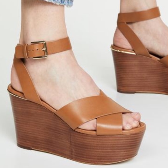 Michael Kors Acorn Abbott Mid Wedge Platform Heels - Picture 6 of 6